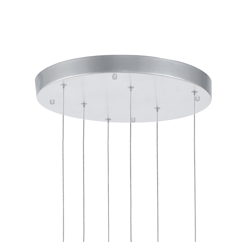 CWI Lighting Carolina Contemporary Metal LED Chandelier in Pewter