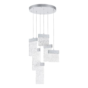 CWI Lighting Carolina Contemporary Metal LED Chandelier in Pewter
