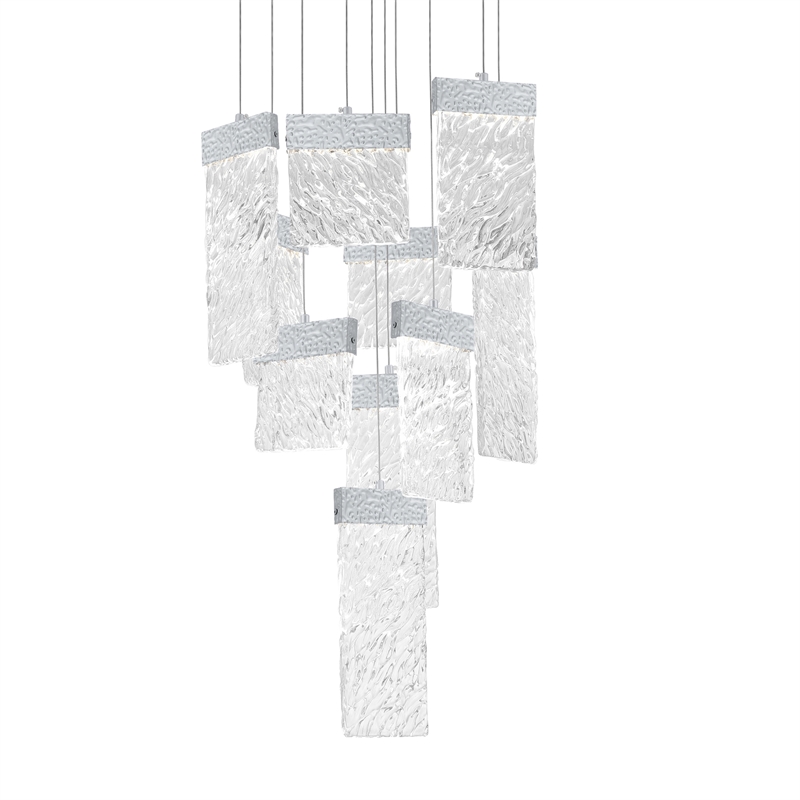 CWI Lighting Carolina Contemporary Metal LED Chandelier in Pewter