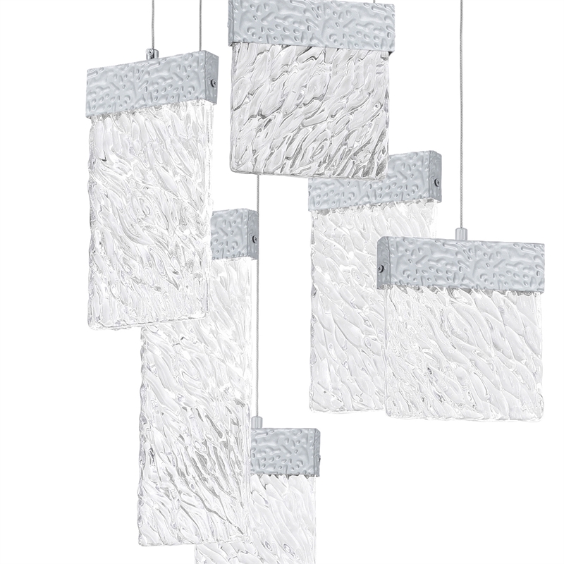 CWI Lighting Carolina Contemporary Metal LED Chandelier in Pewter