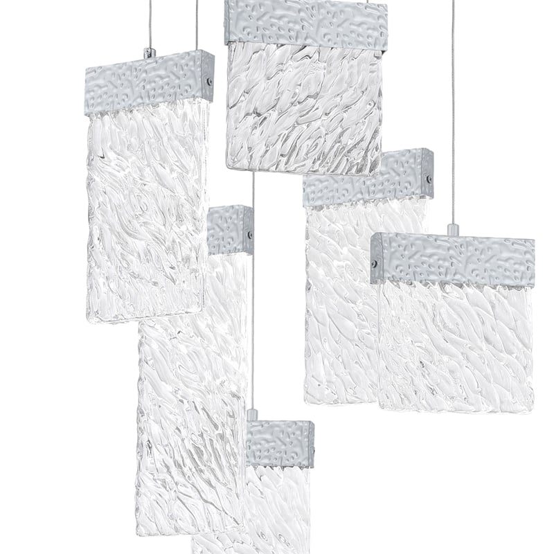CWI Lighting Carolina Contemporary Metal LED Chandelier in Pewter