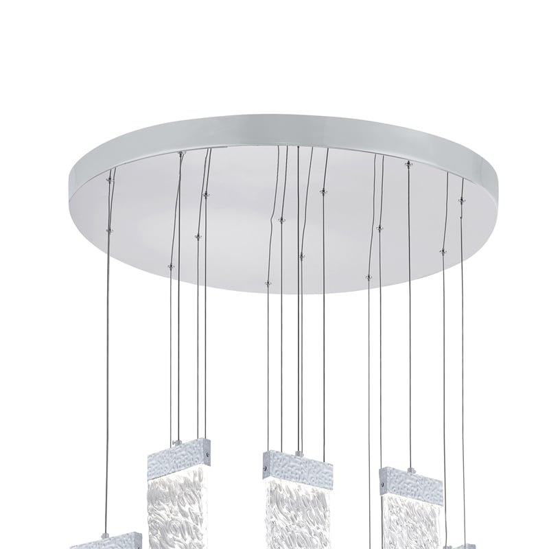 CWI Lighting Carolina Contemporary Metal LED Chandelier in Pewter