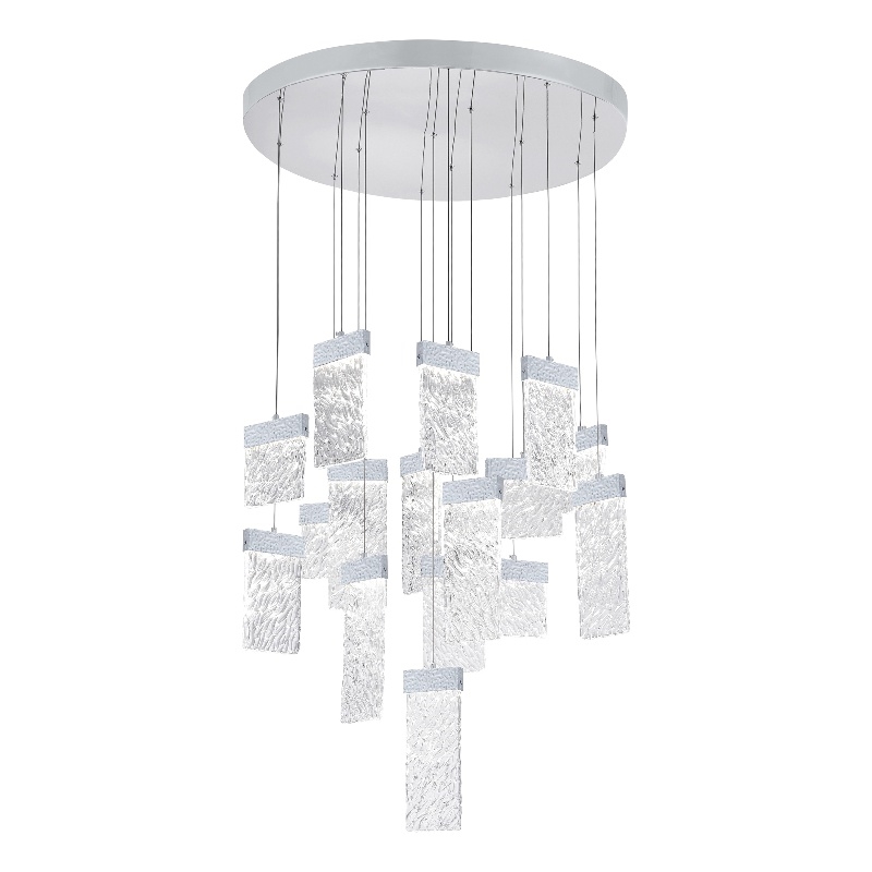 CWI Lighting Carolina Contemporary Metal LED Chandelier in Pewter