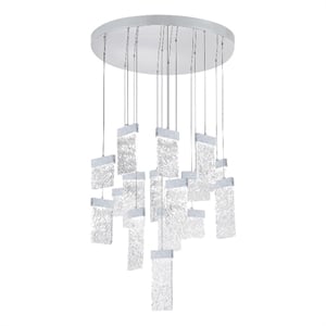 CWI Lighting Carolina Contemporary Metal LED Chandelier in Pewter