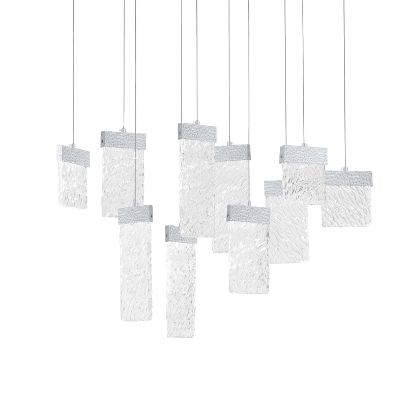CWI Lighting Carolina Contemporary Metal LED Chandelier in Pewter