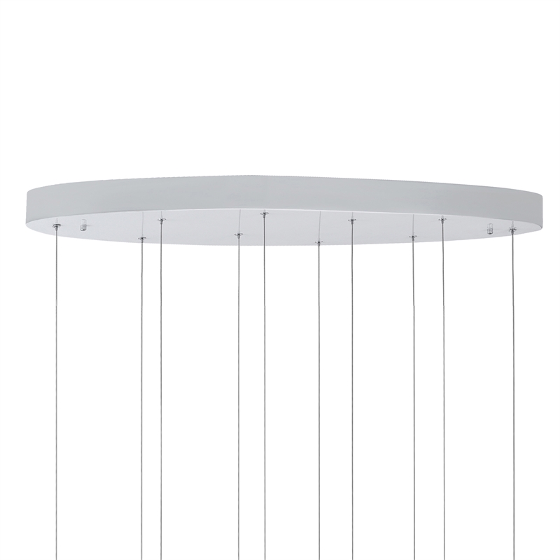 CWI Lighting Carolina Contemporary Metal LED Chandelier in Pewter