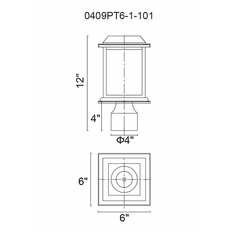 CWI Lighting Blackbridge 1 Light Farmhouse Metal Outdoor Lantern Head in Black
