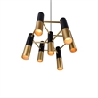 CWI Lighting Anem 7 Light Down Transitional Metal Chandelier in Black/Gold