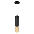 CWI Lighting Anem 1 Light Down Transitional Metal Mini Pendant in Black/Gold