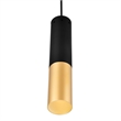 CWI Lighting Anem 1 Light Down Transitional Metal Mini Pendant in Black/Gold