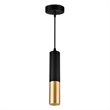 CWI Lighting Anem 1 Light Down Transitional Metal Mini Pendant in Black/Gold