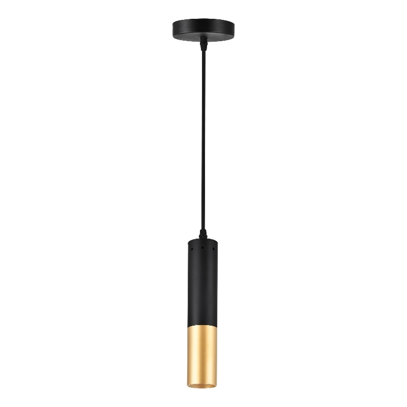 CWI Lighting Anem 1 Light Down Transitional Metal Mini Pendant in Black/Gold