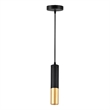 CWI Lighting Anem 1 Light Down Transitional Metal Mini Pendant in Black/Gold