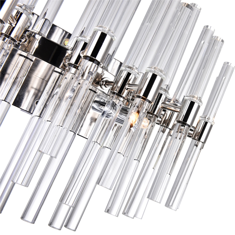 CWI Lighting Miroir 4 Light Transitional Metal Vanity Light in Polished Nickel