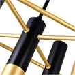 CWI Lighting Anem 10 Light Down Transitional Metal Chandelier in Black/Gold