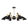 CWI Lighting Rolin 12 Light Down Transitional Metal Chandelier in Black/Gold