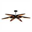 CWI Lighting Amar 6 Light Transitional Metal Chandelier in Matte Black
