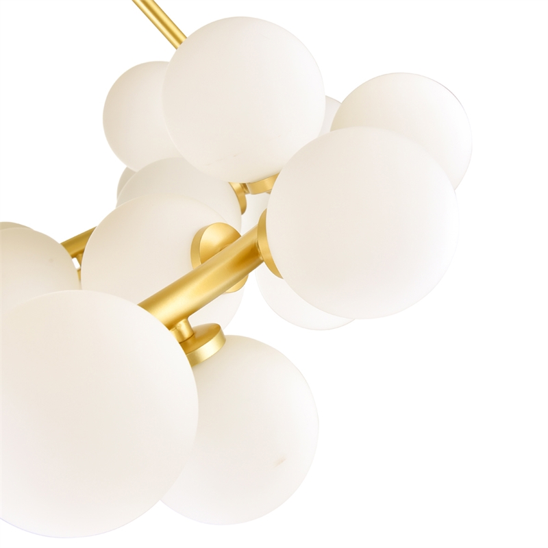 CWI Lighting Arya 25 Light Contemporary Metal Chandelier in Satin Gold