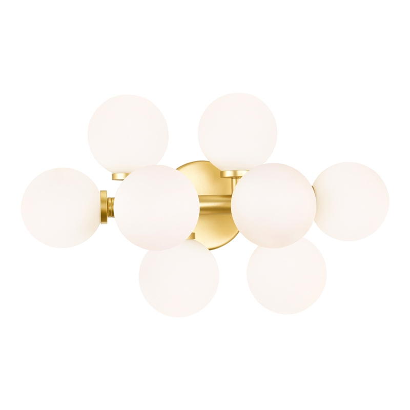 CWI Lighting Arya 8 Light Contemporary Metal Wall Sconce in Satin Gold
