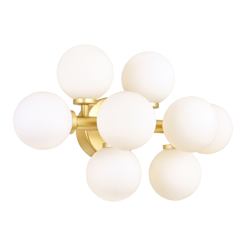 CWI Lighting Arya 8 Light Contemporary Metal Wall Sconce in Satin Gold