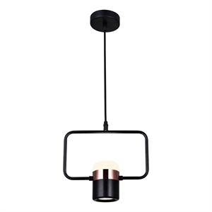 CWI Lighting Moxie Contemporary Metal LED Down Mini Pendant in Black