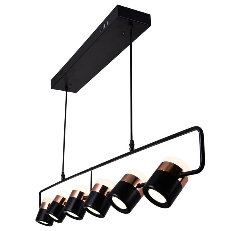 CWI Lighting Moxie Contemporary Metal LED Pool Table Light in Black