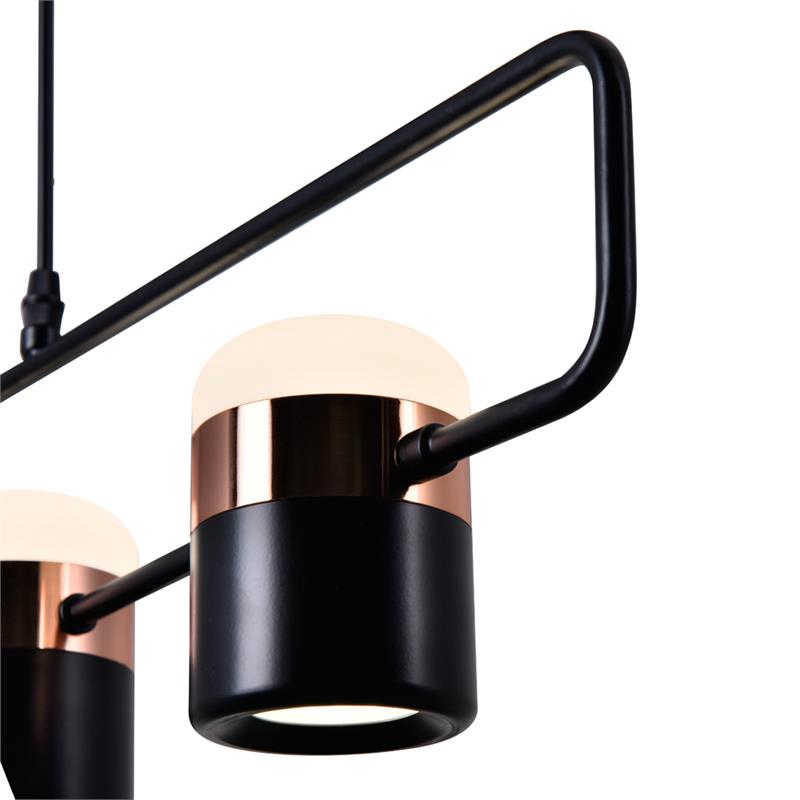 CWI Lighting Moxie Contemporary Metal LED Pool Table Light in Black