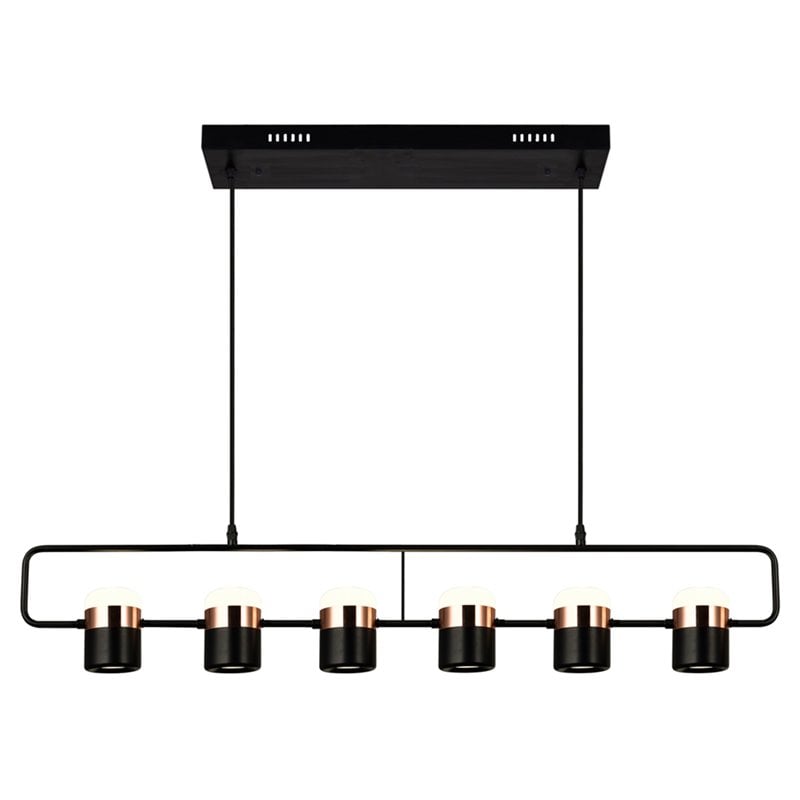 CWI Lighting Moxie Contemporary Metal LED Pool Table Light in Black
