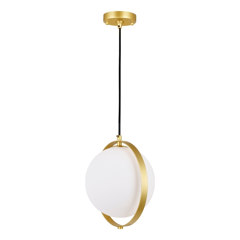 CWI Lighting Da Vinci 1 Light Contemporary Metal Mini Pendant in Brass