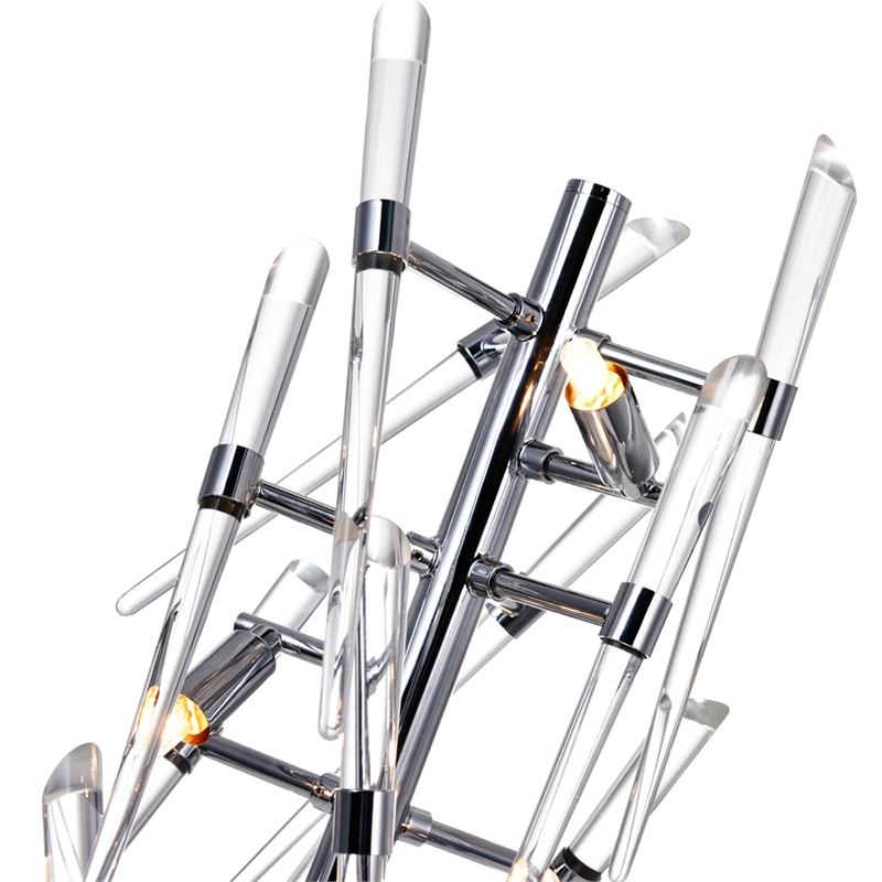 CWI Lighting Icicle 3 Light Contemporary Metal Table Lamp in Chrome