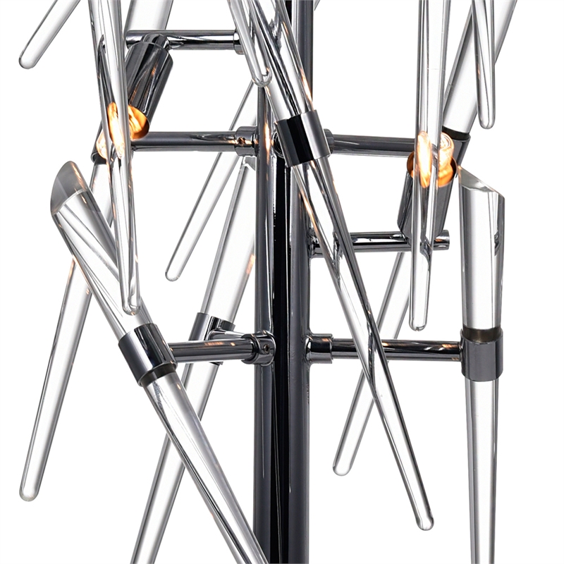 CWI Lighting Icicle 3 Light Contemporary Metal Table Lamp in Chrome