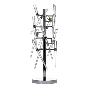 CWI Lighting Icicle 3 Light Contemporary Metal Table Lamp in Chrome