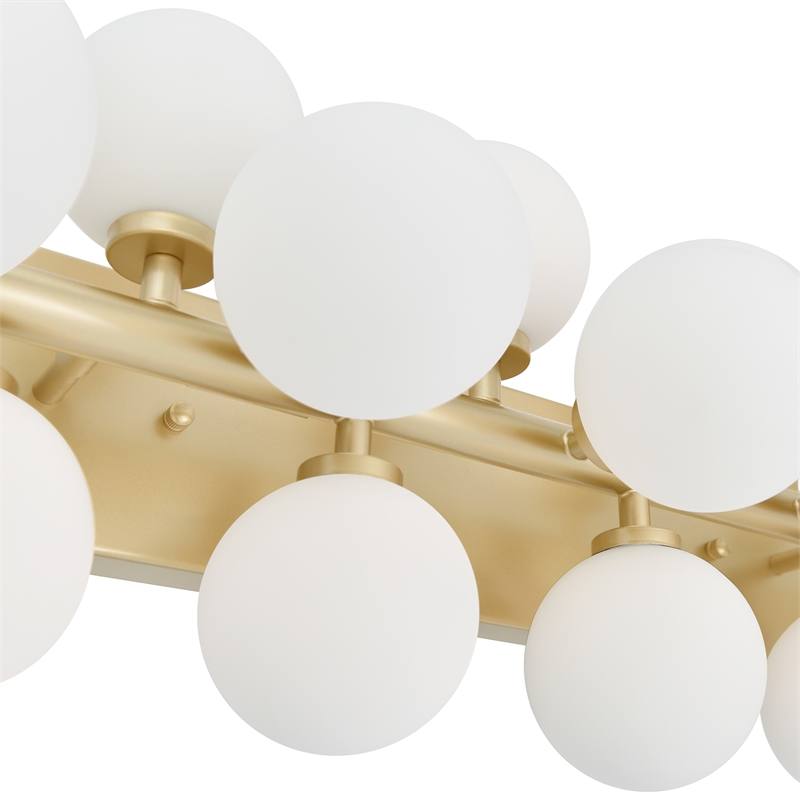 CWI Lighting Arya 17 Light Contemporary Metal Wall Sconce in Satin Gold