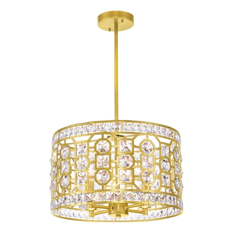 CWI Lighting Belinda 4 Light Transitional Metal Chandelier in Champagne Gold