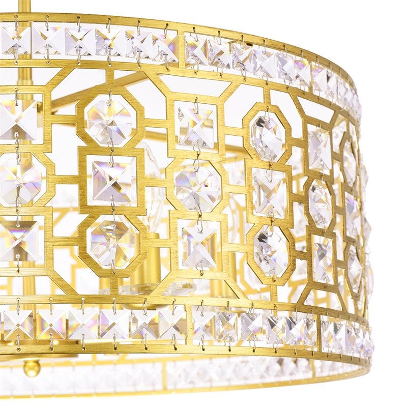 CWI Lighting Belinda 6 Light Transitional Metal Chandelier in Champagne Gold