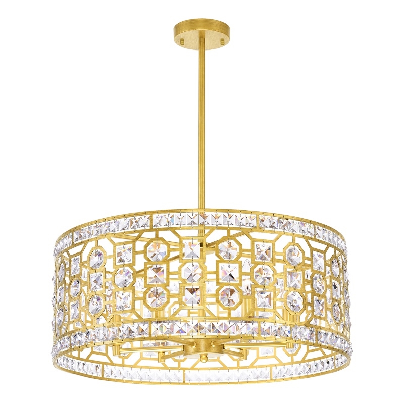 CWI Lighting Belinda 6 Light Transitional Metal Chandelier in Champagne Gold