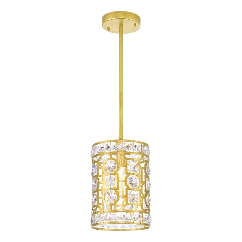 CWI Lighting Belinda 1 Light Transitional Metal Pendant in Champagne Gold
