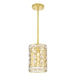 CWI Lighting Belinda 1 Light Transitional Metal Pendant in Champagne Gold