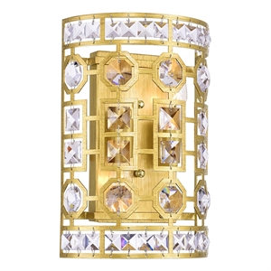 CWI Lighting Belinda 2 Light Transitional Metal Wall Sconce in Champagne Gold