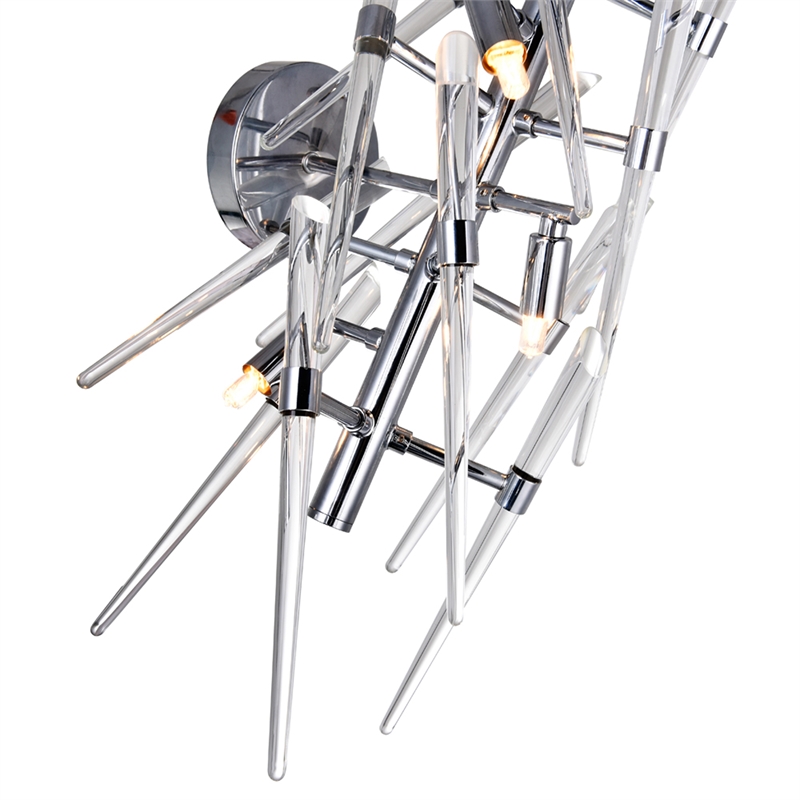 CWI Lighting Icicle 3 Light Contemporary Metal Wall Light in Chrome