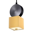 CWI Lighting Saleen Contemporary Metal LED Mini Pendant in Brass/Black