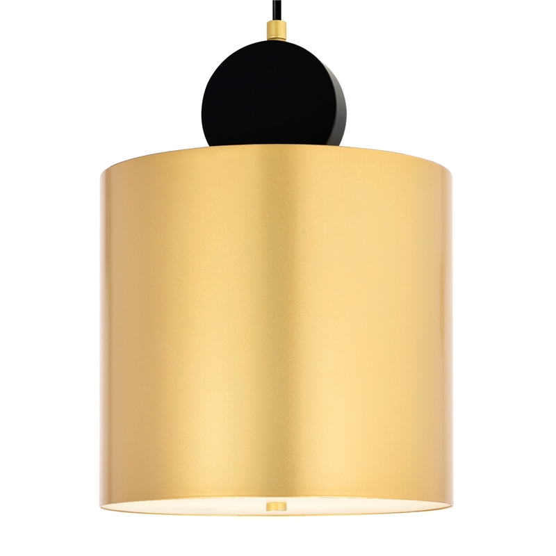 CWI Lighting Saleen Contemporary Metal LED Mini Pendant in Brass/Black