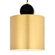 CWI Lighting Saleen Contemporary Metal LED Mini Pendant in Brass/Black