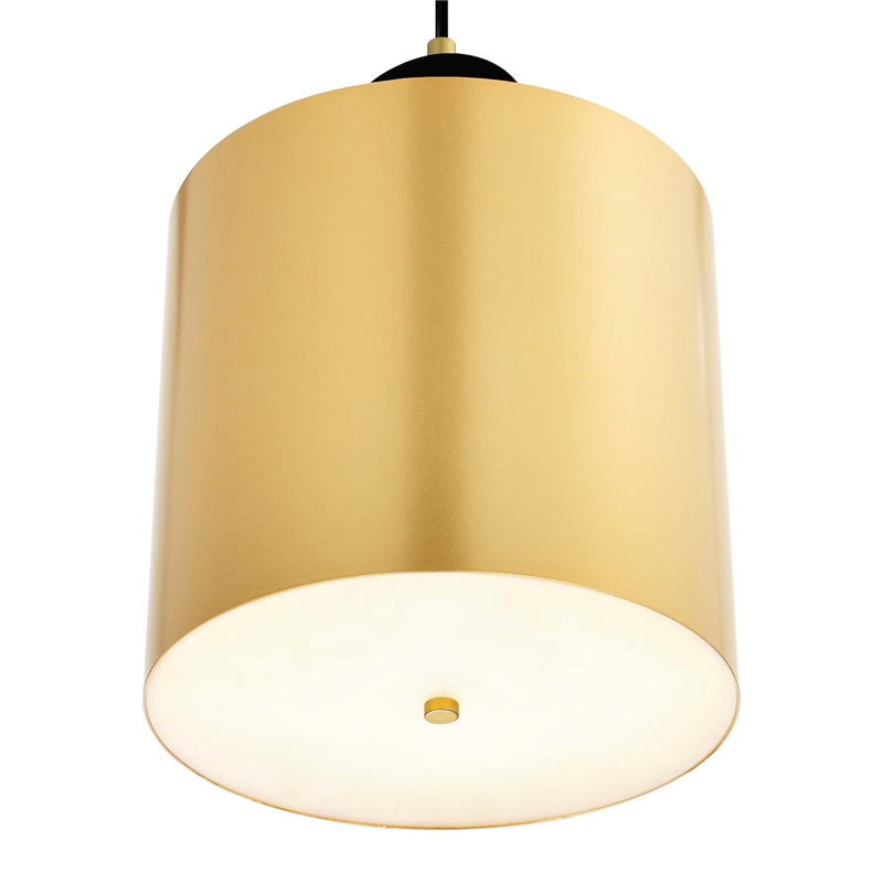 CWI Lighting Saleen Contemporary Metal LED Mini Pendant in Brass/Black