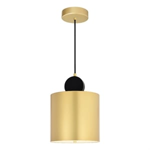 CWI Lighting Saleen Contemporary Metal LED Mini Pendant in Brass/Black