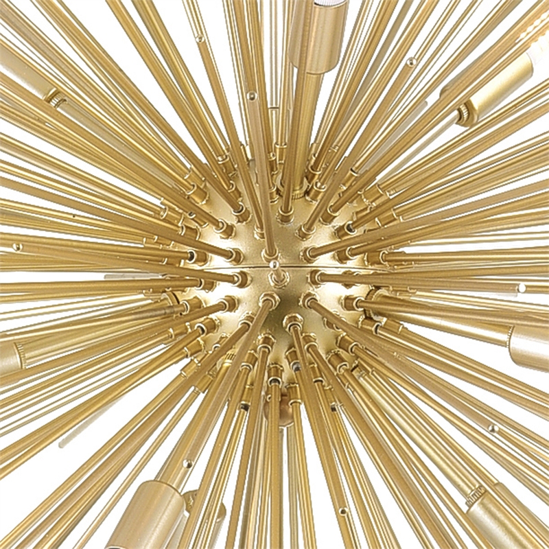 CWI Lighting Savannah 9 Light Contemporary Metal Chandelier in Gold Leaf