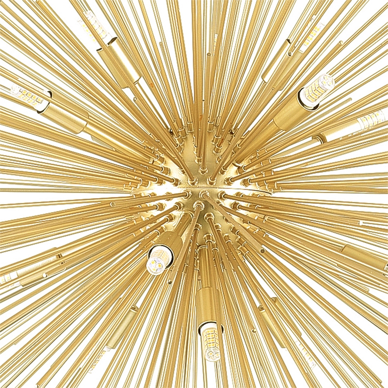 CWI Lighting Savannah 14 Light Contemporary Metal Chandelier in Gold Leaf