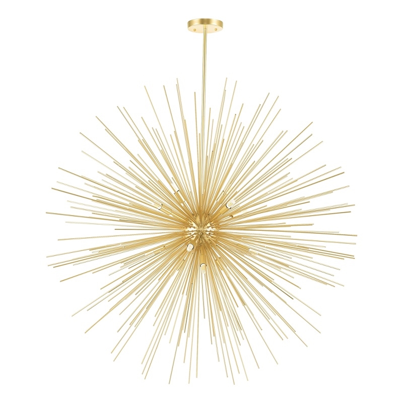 CWI Lighting Savannah 14 Light Contemporary Metal Chandelier in Gold Leaf