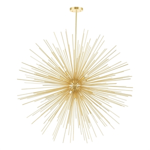 CWI Lighting Savannah 14 Light Contemporary Metal Chandelier in Gold Leaf