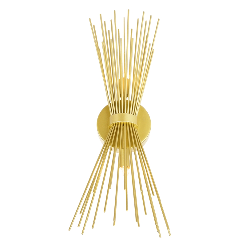 CWI Lighting Savannah 2 Light Contemporary Metal Wall Sconce in Gold Leaf